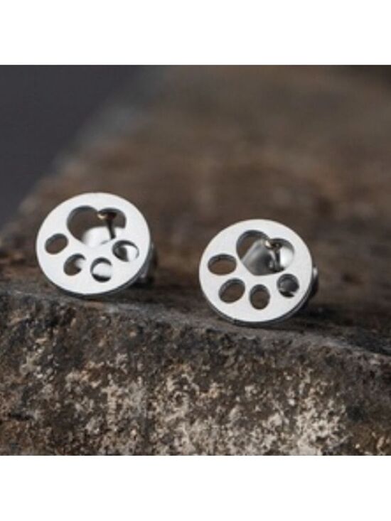 Boutique. Jewelry - Animal paw print stainless steel boutique earrings new